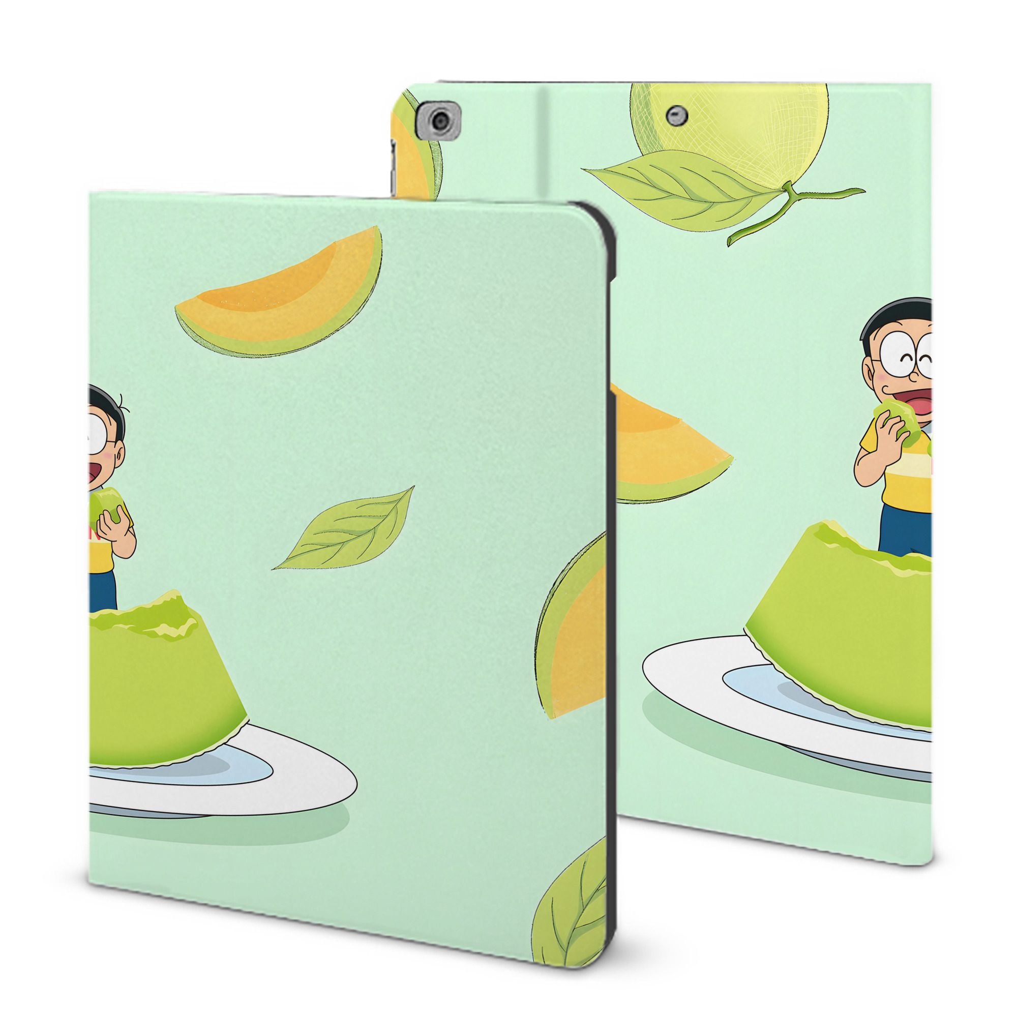 （画像用） ドラえもん Doraemon IPad ケース ブック型 PUレザー TPU 耐衝撃 軽量 薄型 ペン収納なし 全面保護 IPad 各モデル対応